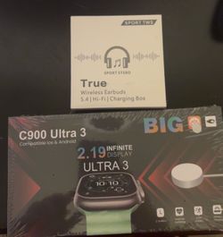 Smart watch & wireless earbuds