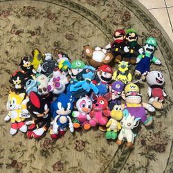 huge mario fnaf sonic pokemon cuphead video game plush lot