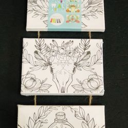 New Boho DIY Gallery Hanging Canvas Wall Art Kit Set