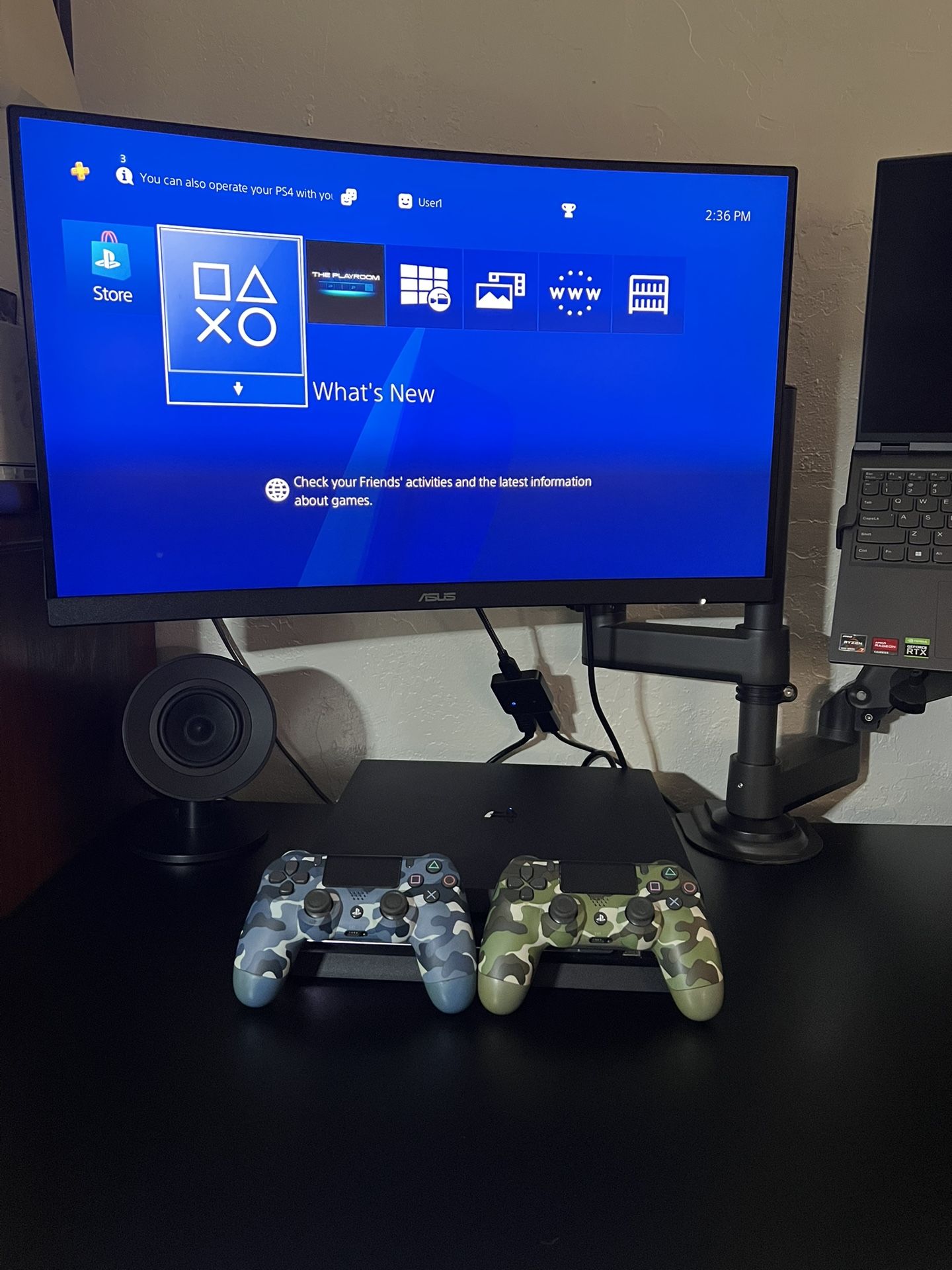 PlayStation 4 Pro Low Firmware 10.50 w/ 2 wireless controllers