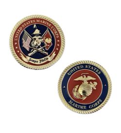 USMC Challenge Coin United States Marine Corps EGA Semper Fidelis Veteran Gift