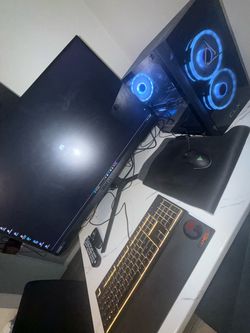 CLX Gaming Desktop PC set up