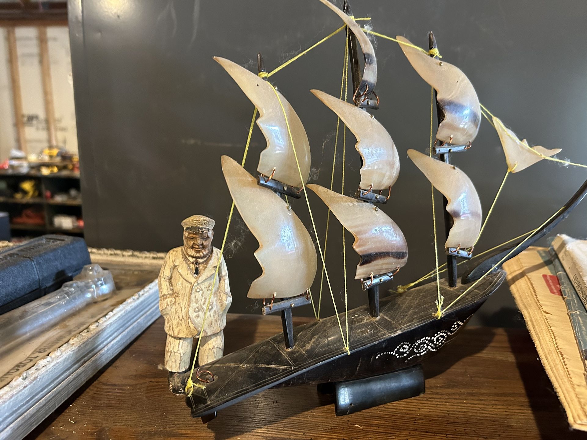 Vintage “Old Iron Sides”Scale Replica and Sailor