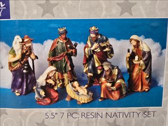 Mission Gallery 7 Piece Resin Nativity Set 5.5" Holiday Home