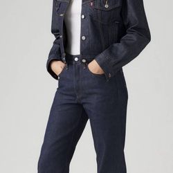 Levi's 501 Original Fit Women Selvedge Jeans Lined Up Dark Wash 31x30 NWT