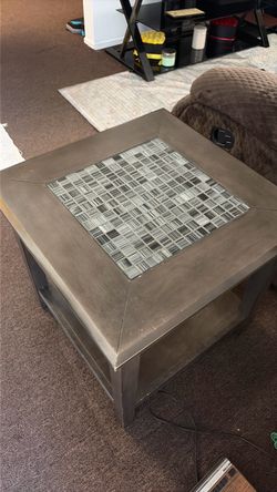 Square Coffee Table with Mosaic Tile Top