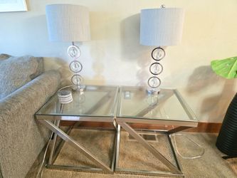 Side table and lamp