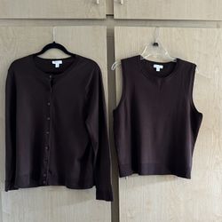 XL, Matching 2 Piece Sweater Set By Charter Club