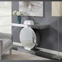**SALE** Console Table In Mirrored Circle Design!  Best Prices!!