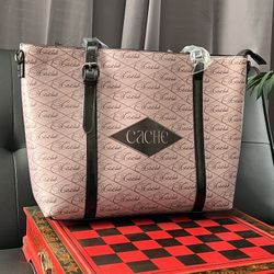 Tote Shoulder Bag (Pink Leather)