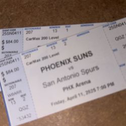 Suns Vs Spurs - Friday 4/11 - 2 Tickets 