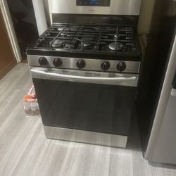 Kitchen Stove Fridge And Microwave 