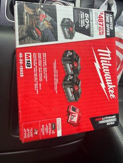 2 Milwaukee M18 6.0 Batteries