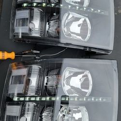 07-13 Chevrolet Silverado LED Headlights Luces Micas Calaveras Faros Faroles Focos Chevy