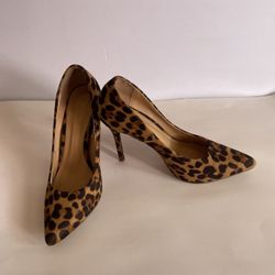 Leopard Pointed Toe High Heels/zapatos De Tacon