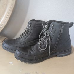 Marc Bruno Gray Combat Motorcycle Boots Size 12 Men's.