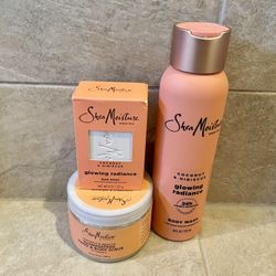 SheaMoisture Body Care Bundle 🧴🧼✨ Body Wash, Scrub,Bar Soap
