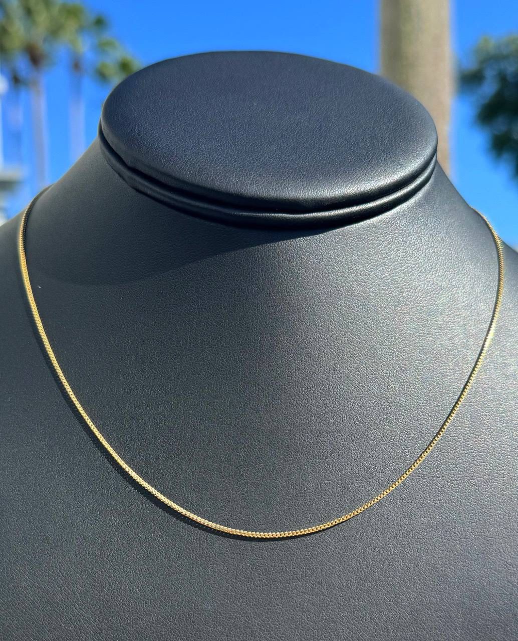 Jewelry 10k solid Yellow Gold brand New Franco link 16β Chain necklace 2.00 grams 1.00mm
