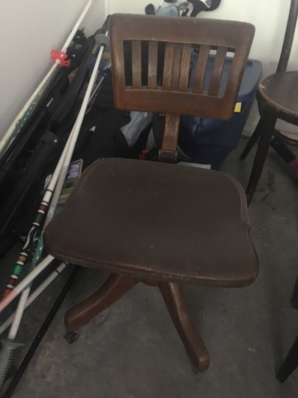 Johnson pos o chair antique desk chair swivel lean back antique comfortable
