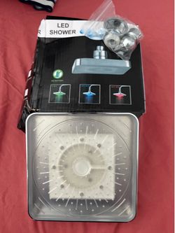 Rain Shower Head LED color lights NIB