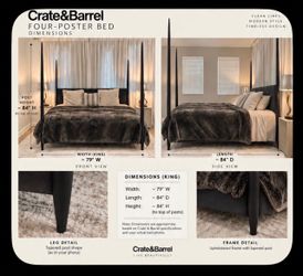 4 post King Bed (from Crate and Barrell)