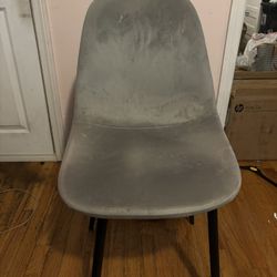 Gray Velvet Accent Chair
