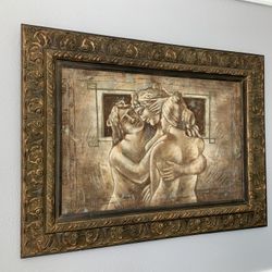 Large Roman wall canvas frame art, 48x36
