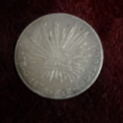 Mexico 8 Reals Coin 1874