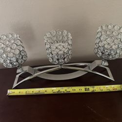 Crystal Candle Holder (17” L X 9” H)