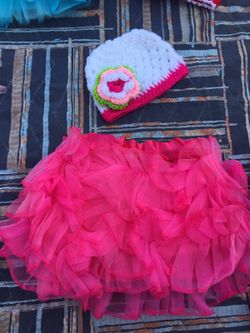 New beanie and tutu skirt $10