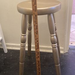 Gold Wooden Stool