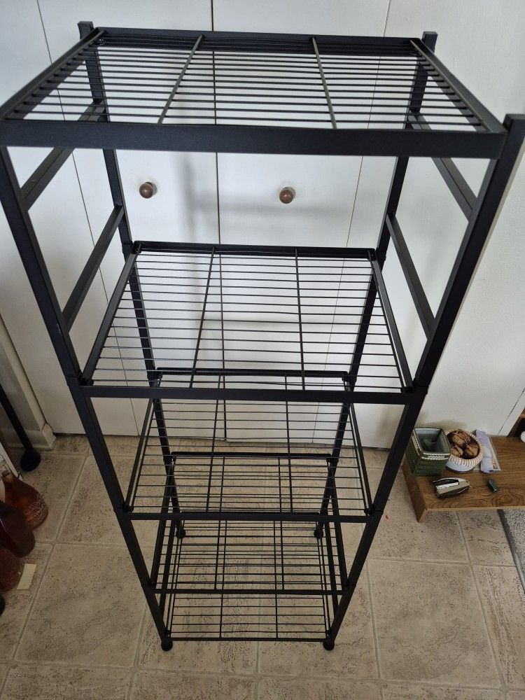 Black Metal Wire Shelving Unit - 5 Tiers! - Pre-Assembled - Excellent Storage - $45