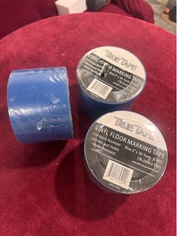 3rolls True Tape Vinyl Floor Marking Tape Blue 3in x 36yd 6 Mil Industrial Grade     Tp)