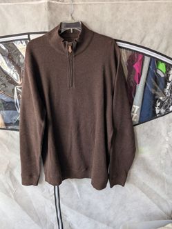 Men's sweater / sweatshirt 
Land’s End Brown 1/4 Zip Sweater Size Large
Land’s End Brown 1/4 Zip Sweater Size Large / tall