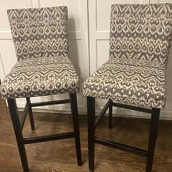Set Of TWO Upholstered Chairs For Bar Or Island 