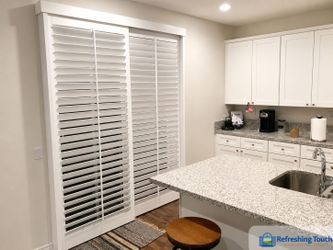 Patio Door Shutters, Sliding Door Shutters, Custom Fit, Licensed Install - 909-681-7003