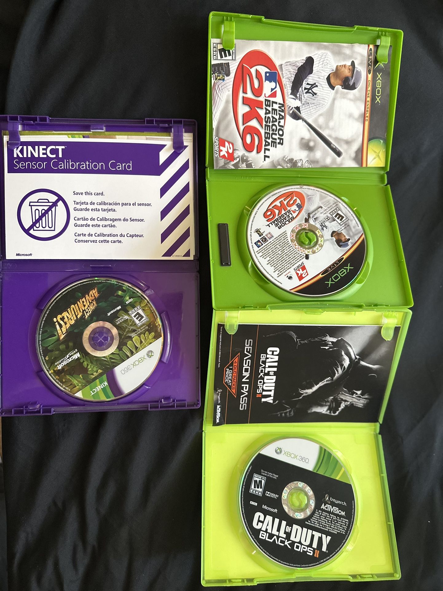 Xbox 360 Kinect &  MLB 2k6 Original Xbox games