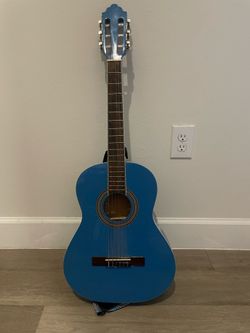 Blue junior guitar