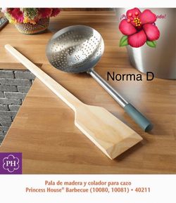 Juego de pala de madera y cucharón para cazo nuevos en sus cajas 🌺 princess house 🌺