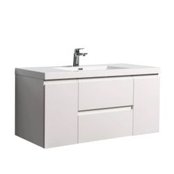 48” Vanity White Glossy