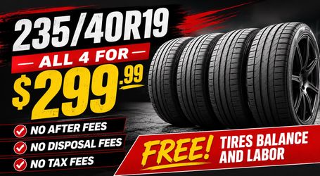 235/40r19 new tires