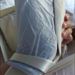 Vince Camuto Satin Ivory Wedges. New In Box 8.5