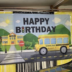 School Bus Banner