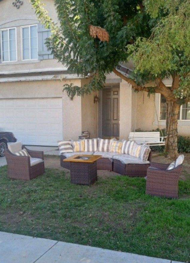 Round Patio Furniture Curved Patio Furniture Fire Pit Propane Brand New Patio Set ππ