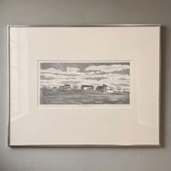 Framed Black & White Landscape Art 