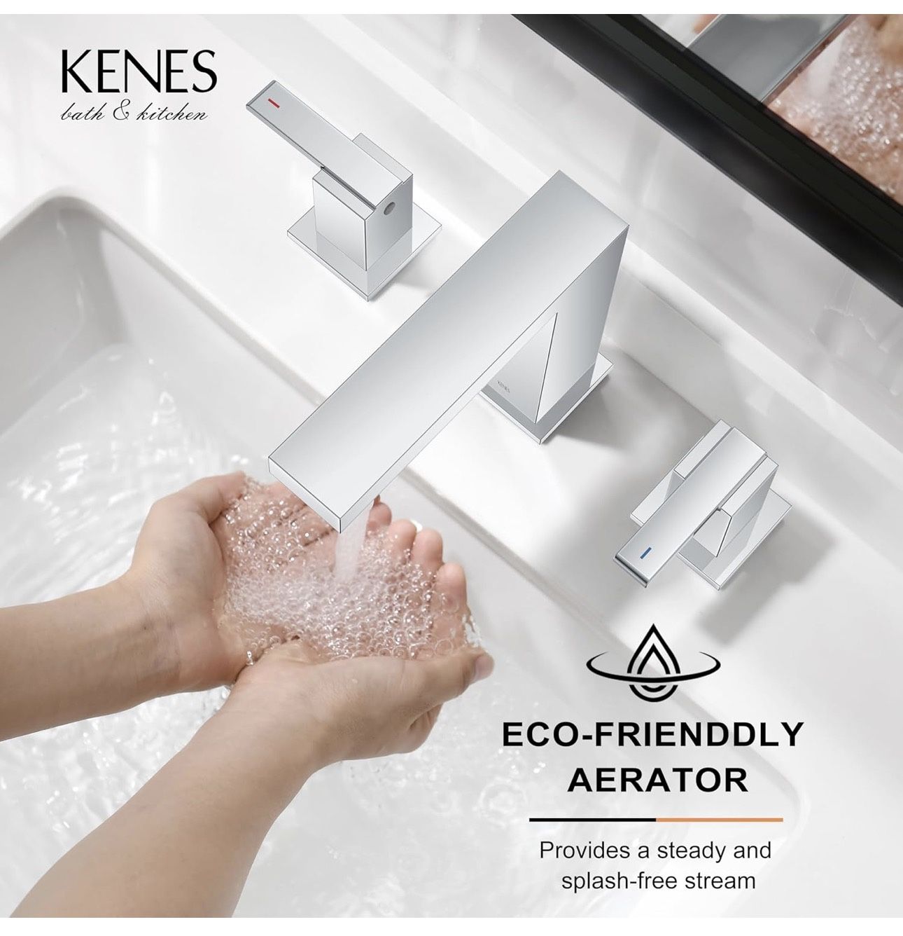 Chrome Bathroom Sink Faucet Set