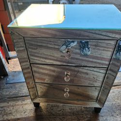 Glass Nightstand 