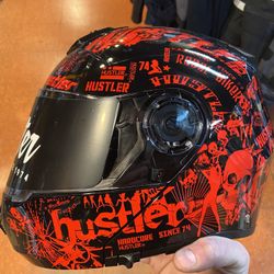 New Red Dot Motorcycle Dual Visor Helmet $140