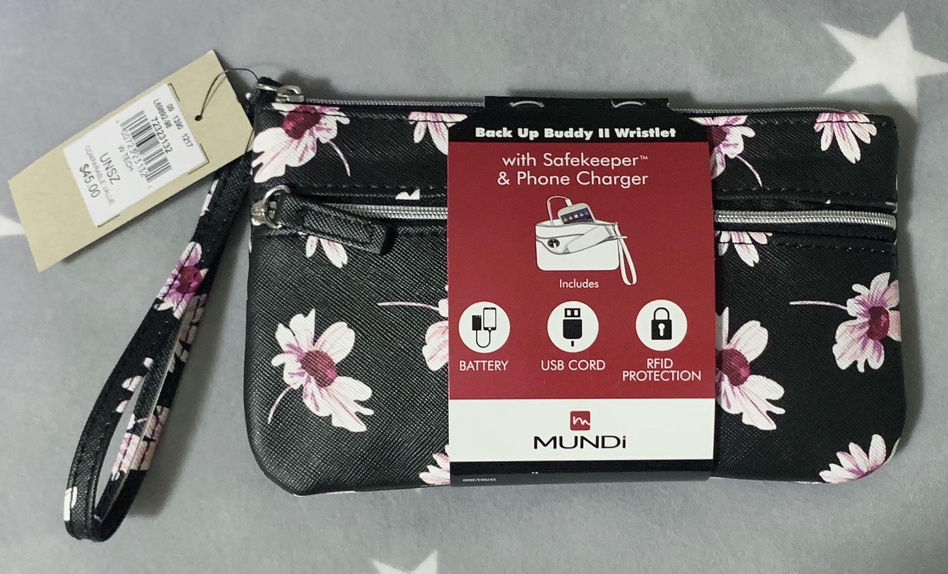 New-Originally $45 Wrist Wallet With Phone Charger