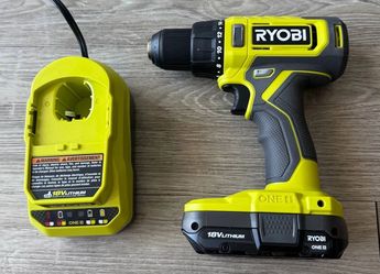 Ryobi PCL206K1 ONE+ 18V 1/2" Drill Driver Kit Battery Charger Open Box